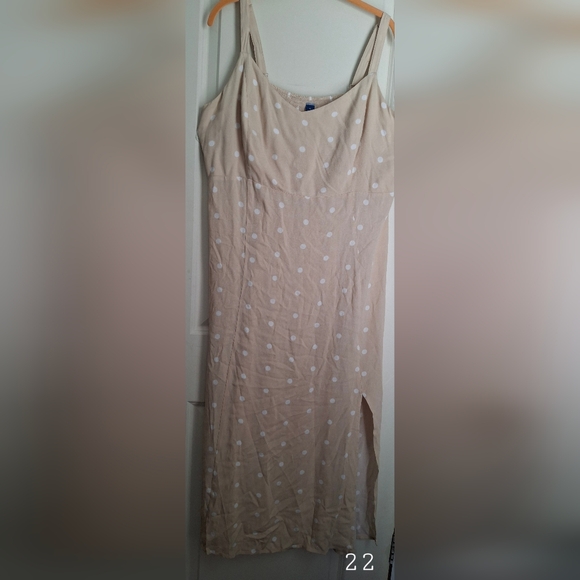 Old Navy Dresses & Skirts - Old Navy Rayon Womens Mididress Sz XL Polka Dot Spaghetti Strap Bohemian Italy